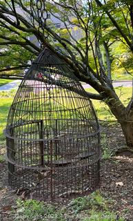 Primitive Metal Bird Cage, Some Rust {NO SHIPPING}