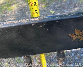 Hitchcock Style Spindle Bench with Stencil Back.  Condition issues.  