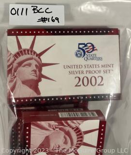 2002 United States Mint Silver Proof Set and 50 State Quarter Series (x5)