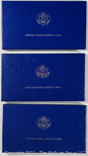 1986 United States Liberty Half Dollar and Silver Dollar Coin Set (3)