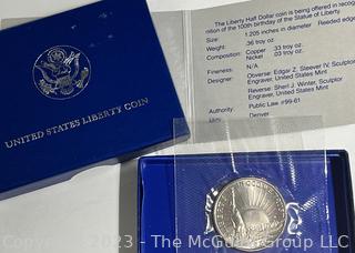 1986 United States Liberty Half Dollar Coin (x5)