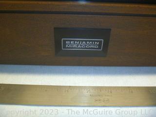 Vintage Benjamin Miracord ELAC 50H Record Player Turn Table Phonograph. w/dust cover and plinth 