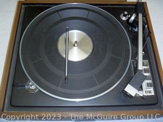 Vintage Benjamin Miracord ELAC 50H Record Player Turn Table Phonograph. w/dust cover and plinth 