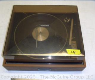 Vintage Benjamin Miracord ELAC 50H Record Player Turn Table Phonograph. w/dust cover and plinth 