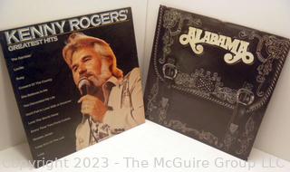 Selection of two vinyl records: Kenny Rogers and ALABAMA