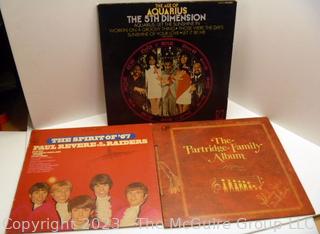 Selection of three (3) vinyl records: 5th Dimension; Paul Revere and the Raiders; The Partridge Family 