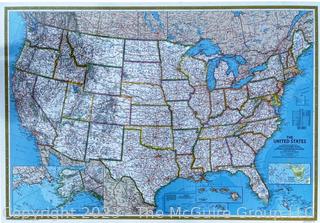 National Geographic United States Wall Map Mounted on Wood & Dry Erase Laminated.  30" x 40"