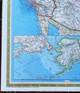 National Geographic United States Wall Map Mounted on Wood & Dry Erase Laminated.  30" x 40"