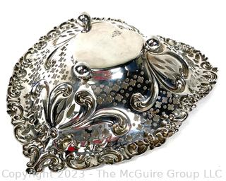 Gorham Chantilly Sterling Silver Heart Shaped Candy Dish.  293 grams