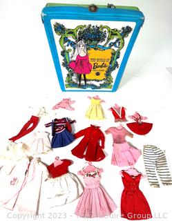 Group of Vintage Mattel Barbie Skipper Clothes and Carrying Case.