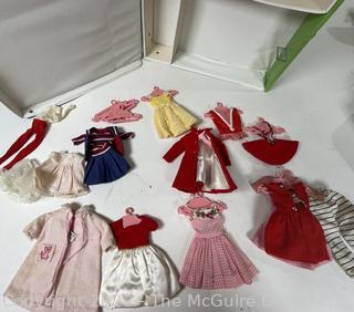 Group of Vintage Mattel Barbie Skipper Clothes and Carrying Case.