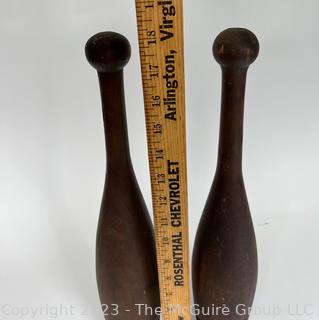 Antique Wooden Juggling Clubs