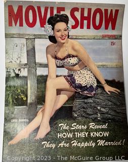 Three (3) Vintage Editions of Movie Show Magazine Including Judy Garland.