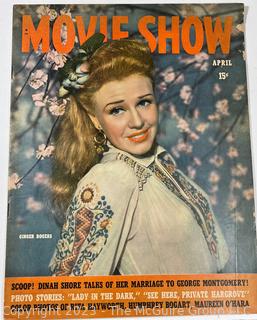 Three (3) Vintage Editions of Movie Show Magazine Including Lucille Ball.