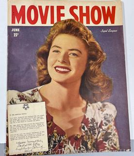 Three (3) Vintage Editions of Movie Show Magazine Including Rita Hayworth