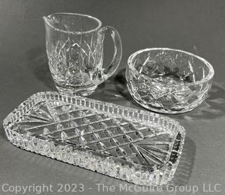 Three (3) Waterford Crystal Lismore Serving Pieces