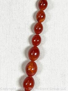 Red Lucite Bead Necklace