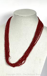 Multi Strand Seed Bead Necklace. 