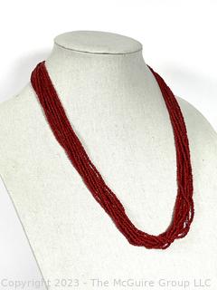 Multi Strand Seed Bead Necklace. 