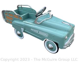 Green Estate Wagon Pedal Car. 41" long