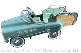 Green Estate Wagon Pedal Car. 41" long