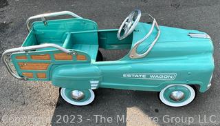 Green Estate Wagon Pedal Car. 41" long