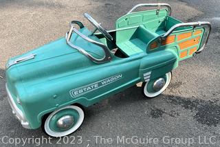 Green Estate Wagon Pedal Car. 41" long