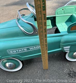 Green Estate Wagon Pedal Car. 41" long