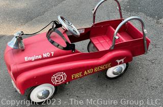 Search and Rescue Vintage Pedal Toy Fire Engine 