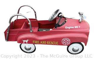 Search and Rescue Vintage Pedal Toy Fire Engine 