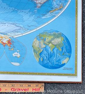 National Geographic World Wall Map Mounted on Wood & Dry Erase Laminated.  30" x 40"