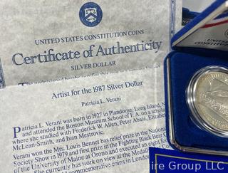 United States Mint 1987 Constitution Coin Silver Dollar 