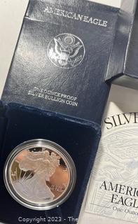 United States Mint 1996 American Eagle One Ounce Proof Silver Bullion Coin