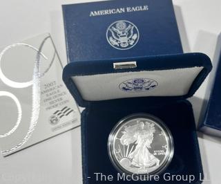 United States Mint 2007 American Eagle One Ounce Silver Proof Coin 