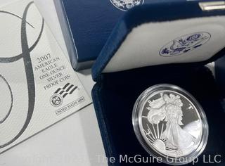 United States Mint 2007 American Eagle One Ounce Silver Proof Coin 