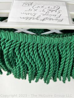 Green Decorative Bullion Fringe Trim.  Five (5) Linear Yards, 9" x 4"