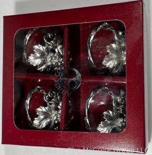 Set of Seven (7) Arthur Court Napkin Rings with Boxes