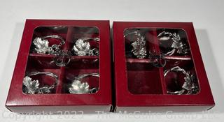 Set of Seven (7) Arthur Court Napkin Rings with Boxes