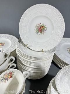 69 Piece Set of Wedgwood Wellesley Mayfair Porcelain Dinnerware