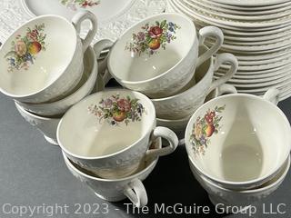 69 Piece Set of Wedgwood Wellesley Mayfair Porcelain Dinnerware