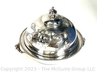 Silver Plated Serving Items Including Cream and Sugar Set.