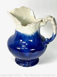 Porcelain Blue and Wash Basin Pitcher