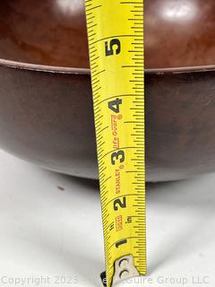 Hand Carved Haitian Wood Bowl. Measures 11" diameter 