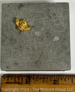 Vilmain Pewter Covered Box with Bee