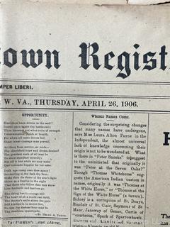 "The Shepardstown Register" WV Newspaper circa 1900 - 1940's 