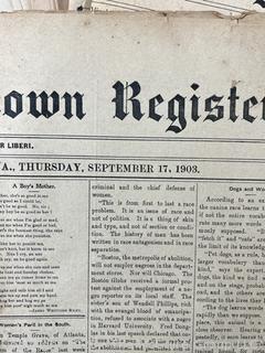 "The Shepardstown Register" WV Newspaper circa 1900 - 1940's 