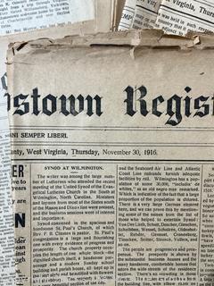 "The Shepardstown Register" WV Newspaper circa 1900 - 1940's 