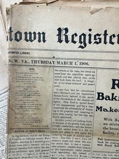 "The Shepardstown Register" WV Newspaper circa 1900 - 1940's 