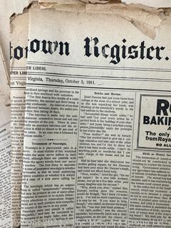 "The Shepardstown Register" WV Newspaper circa 1900 - 1940's 