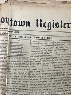 "The Shepardstown Register" WV Newspaper circa 1900 - 1940's 